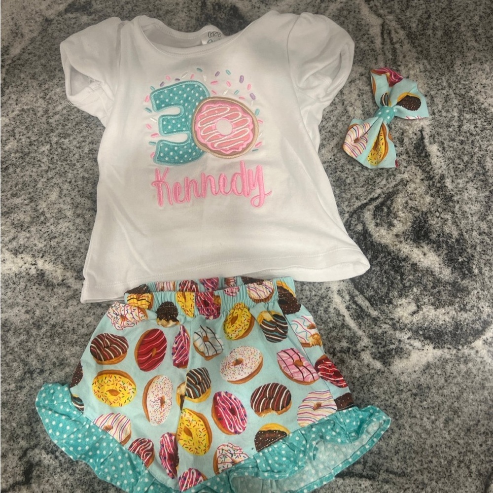 Kennedy donut birthday outfit